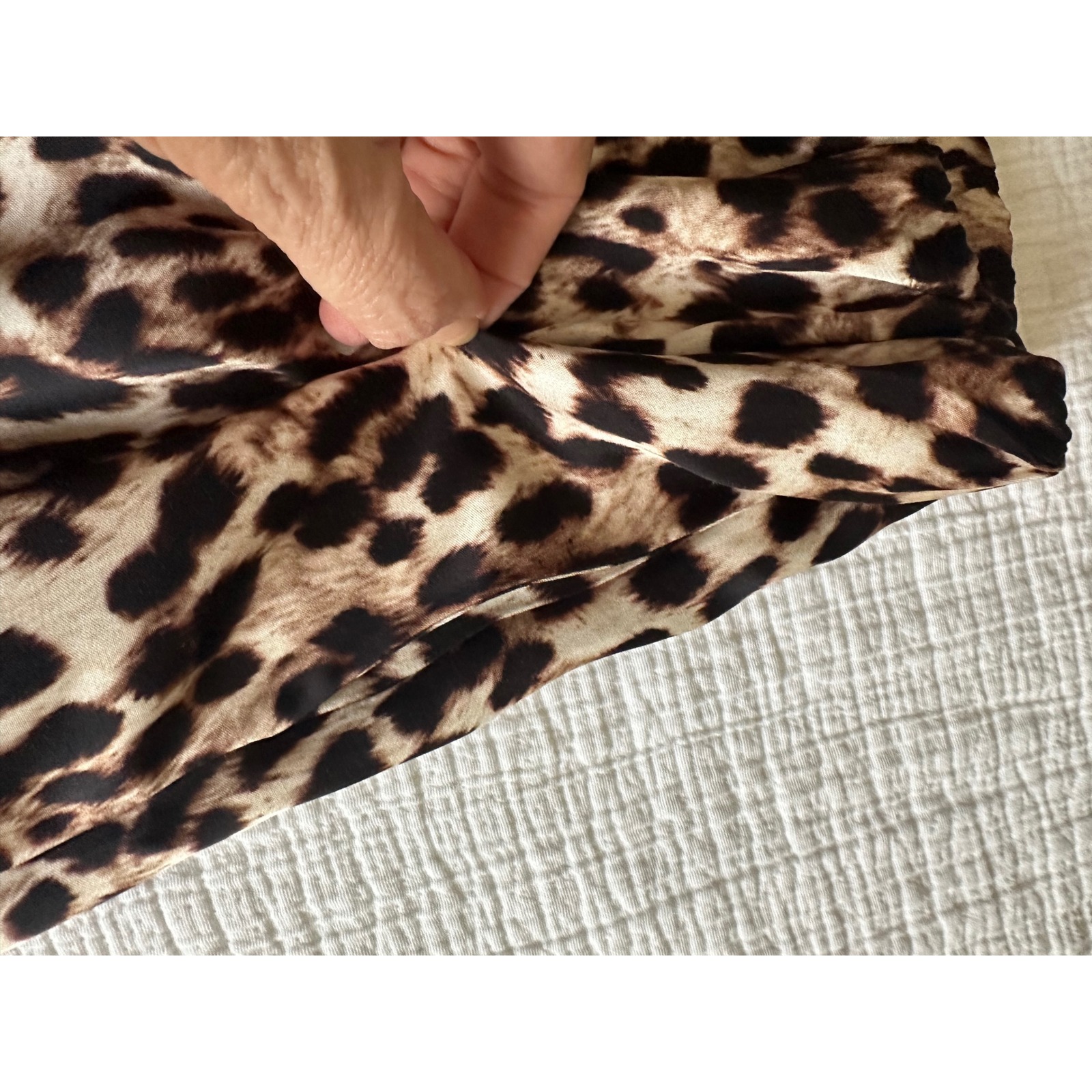Nwt Jaki London Helena Elastic Waist Satin Trousers Leopard Print Xs — image 8 of 8